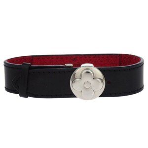 Louis Vuitton Black Monogram Good Luck Bracelet Bangle M64447 SN0071 144844